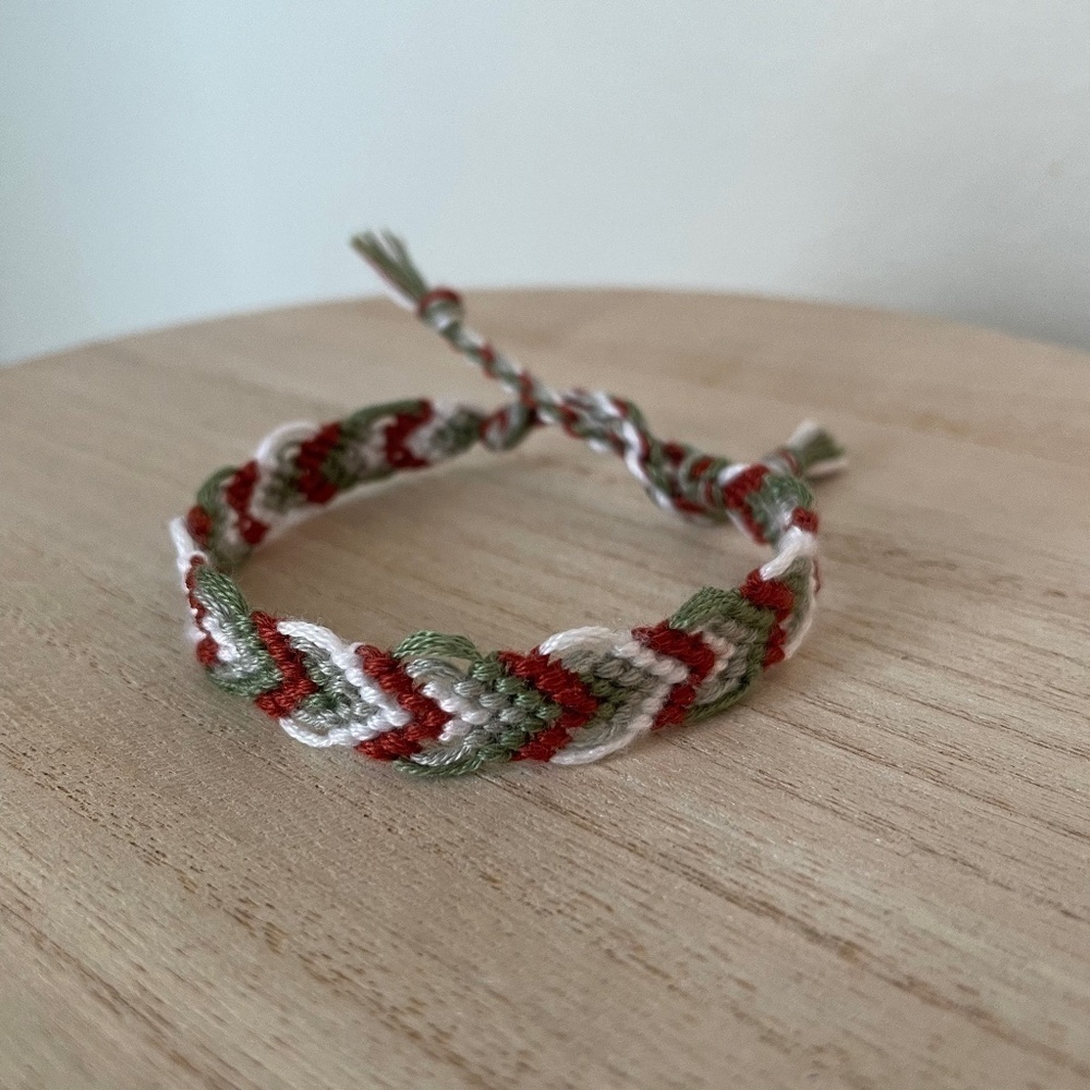 Beautiful Christmas Woven Bracelet